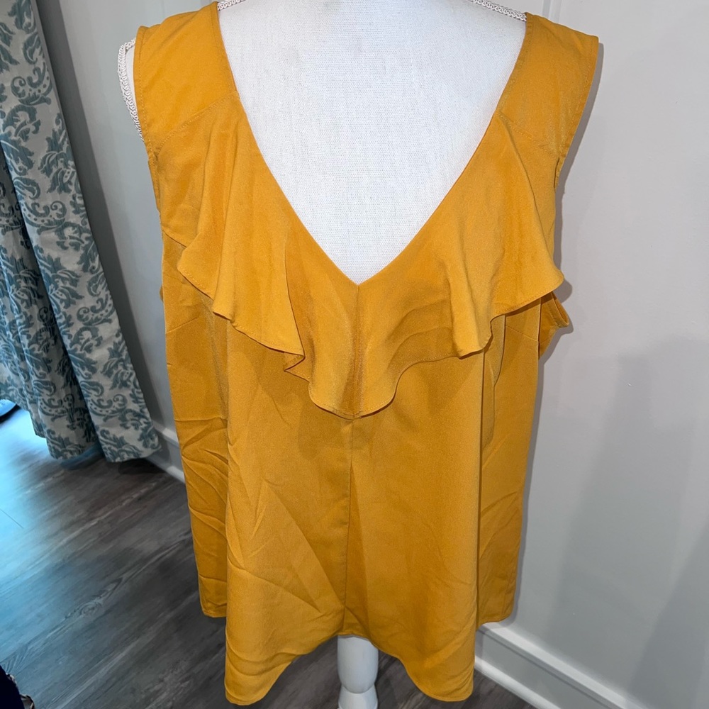 NWT NY&C mustard colored blouse